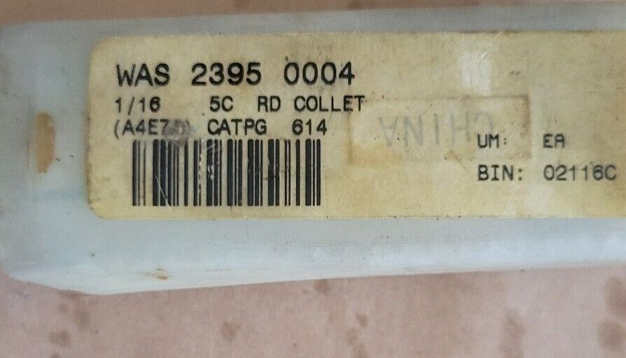 5C COLLET, NEW IN BOX.1/16" CAPACITY