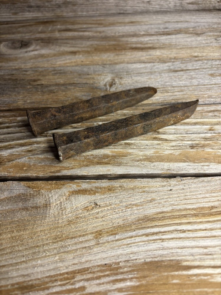 2 Old Vintage Nails / Spikes Rusty
