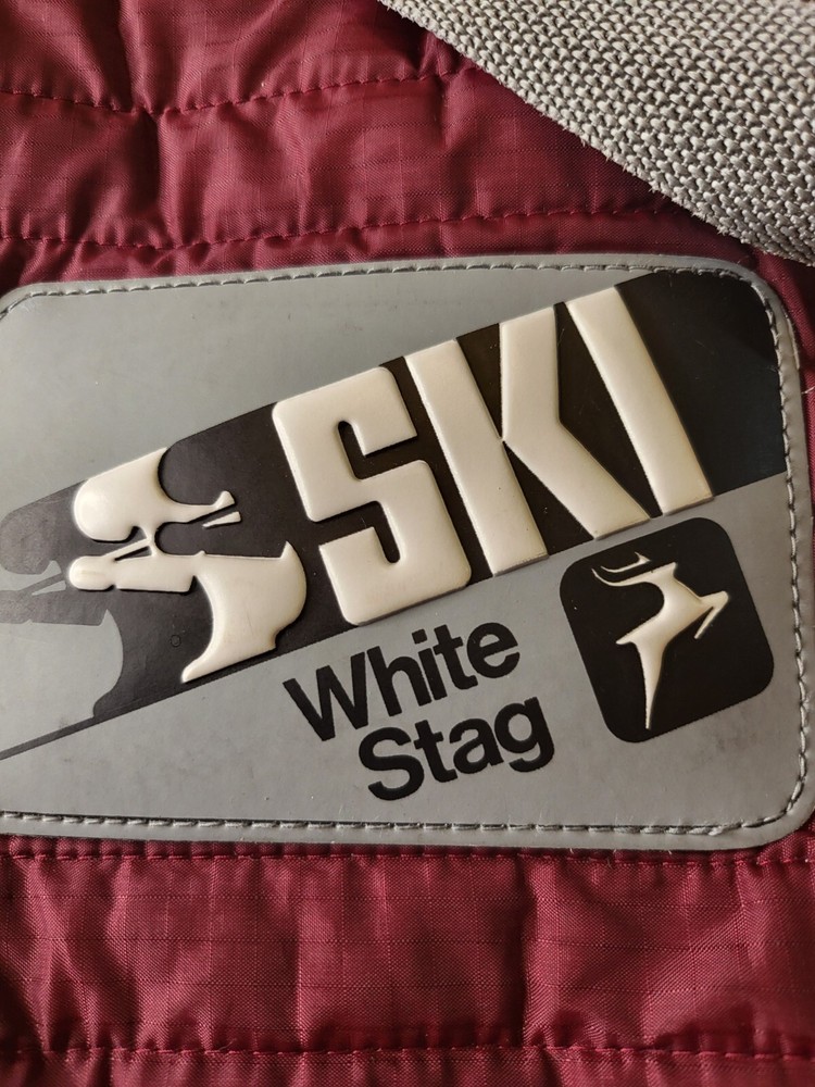 Vintage 80s Maroon White Stag Ski Backpack