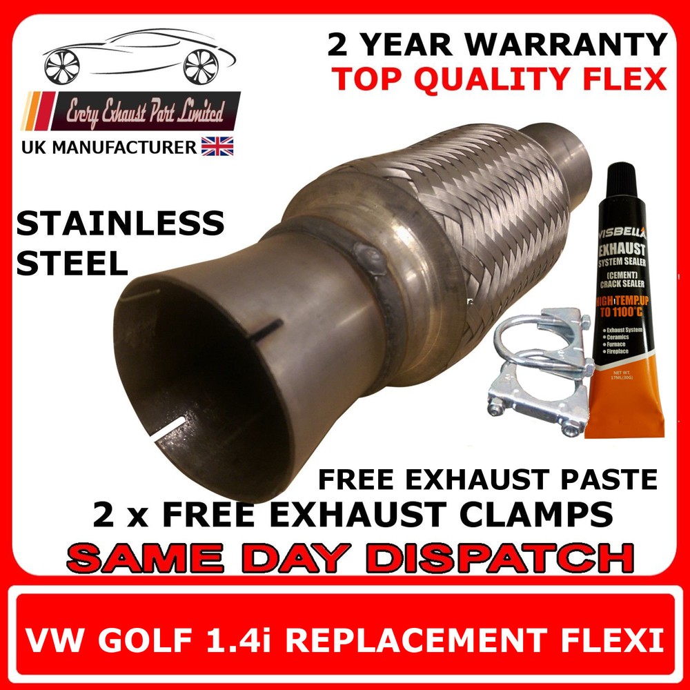 VW Golf 1.4i 2004-2006 Exhaust Replacement Flex Flexi For front Pipe, 322031