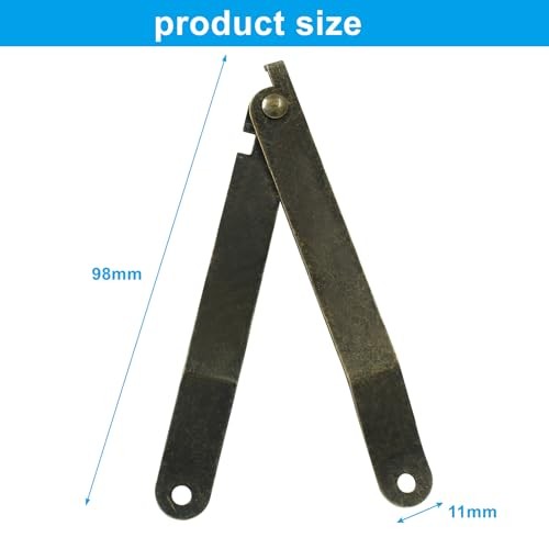 Bivethoi 2Pcs Folding Support Hinge, Antique Bronze Rotatable Lid Support Large