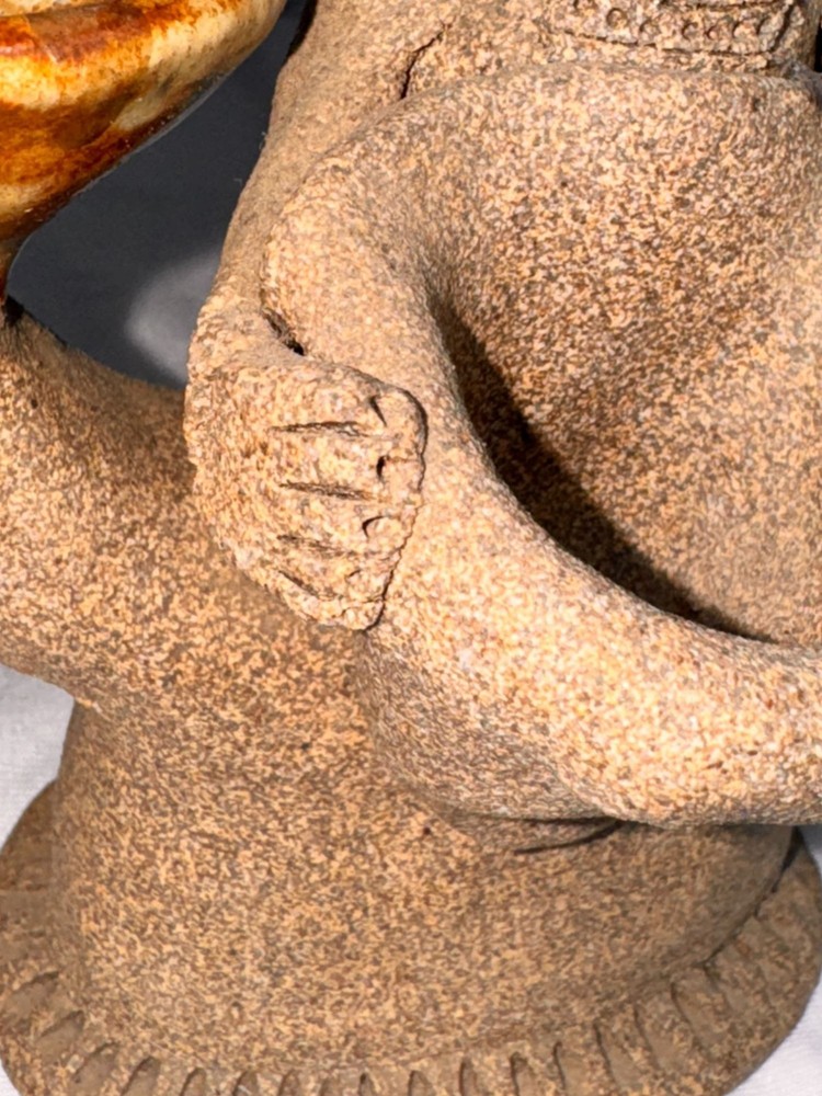 Handcrafted Stoneware Double Candleholder incense