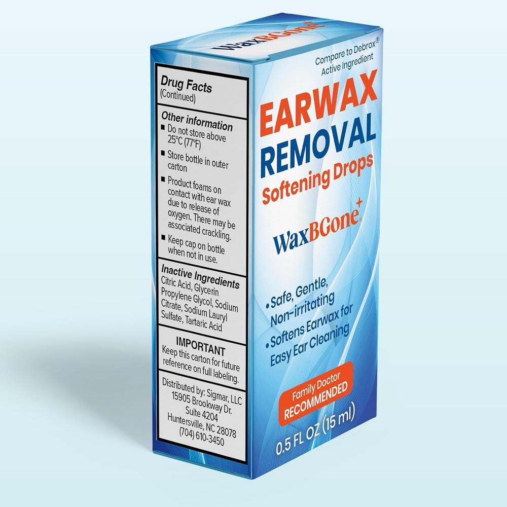 WaxBgone Ear Wax Removal Drops - Dissolves with Gentle Foaming...