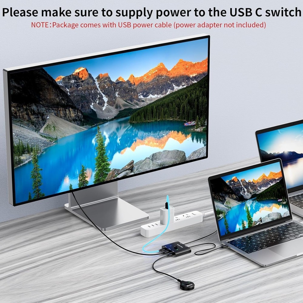 USB C Switch,Bi-Directional USB C Switcher 2 Computers,USB Type C KVM Switch ...