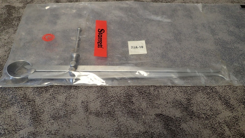 73A-10 STARRETT Inside Yankee Spring Caliper, 0-10" Solid Nut, Flat Leg (G22)