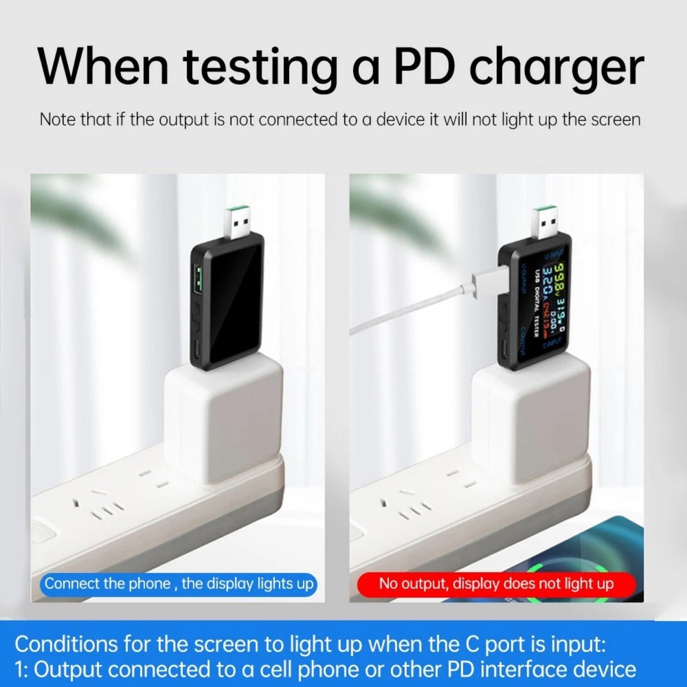 New Professional USB C Voltmeter Ammeter with IPS Display for Digital Devices