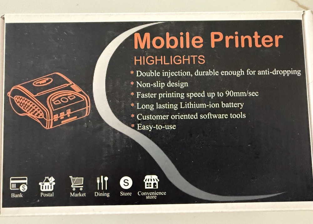 MUNBYN POS Receipt Printer Android Bluetooth Mobile Wireless 58mm IMP001 Series