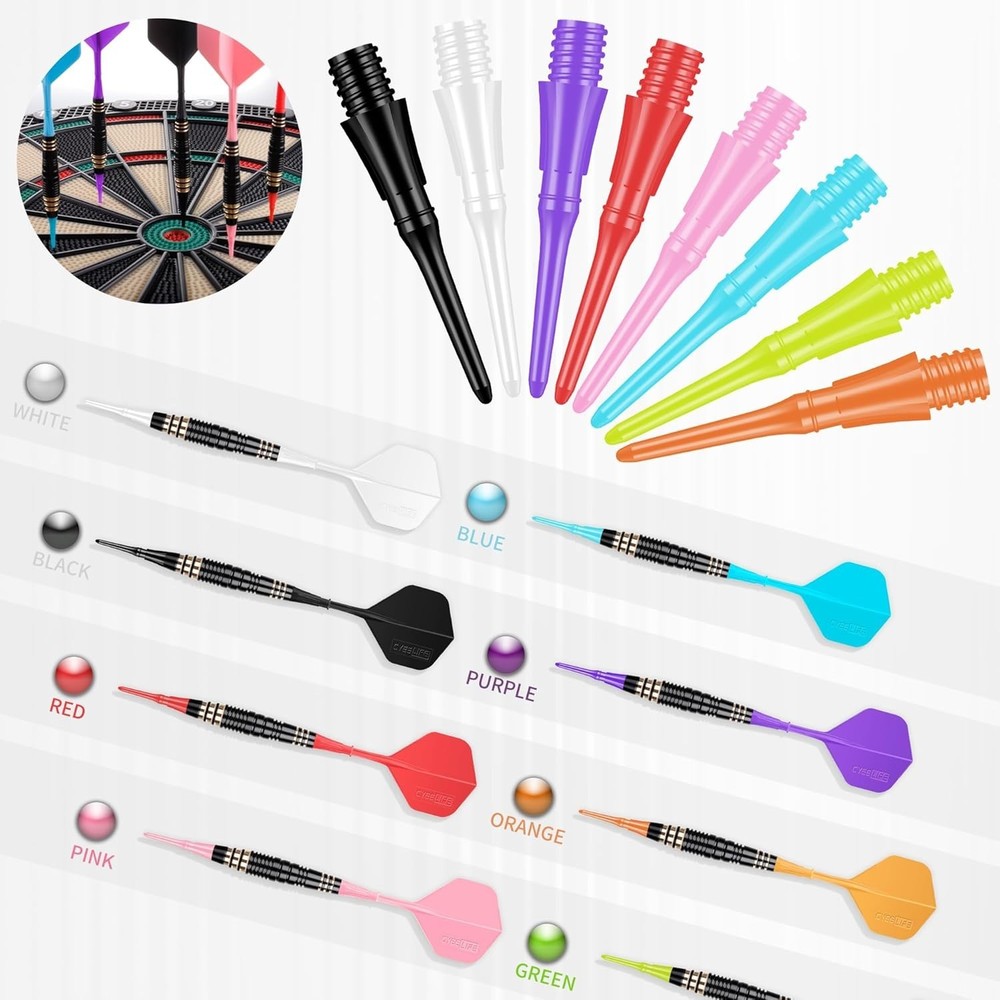 2BA Thread Soft Tip Dart Points 100/1000pcs Plastic Replacement Tips NEW