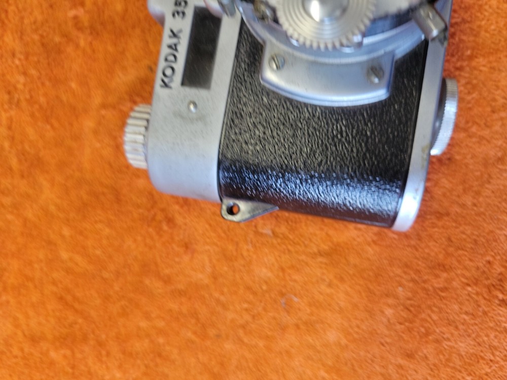 R•Kodak 35 Rangefinder Camera + Brown Leather Case Untested
