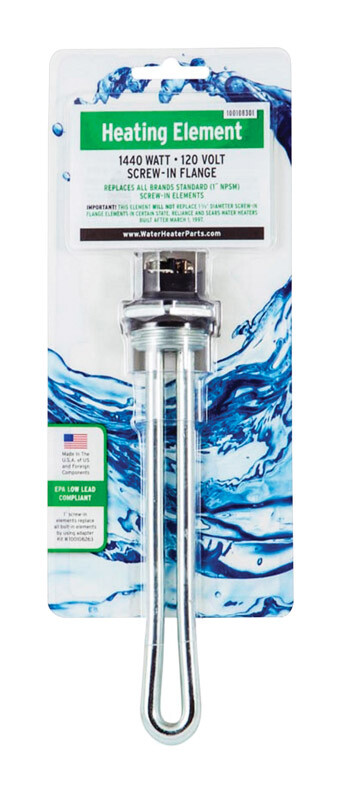 Reliance Copper WATER HEATER ELEMENT Electric Screw-In 120V 1440W Long 100108301