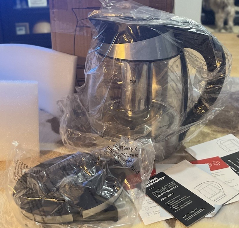 Electric Kettle with 5 Preset Temperature Control, Removable Tea Infuser, 1.8L