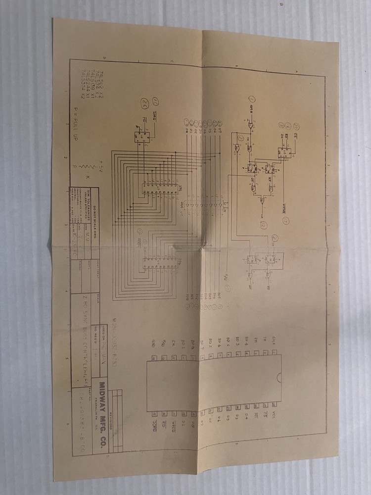 Ms Pac Man Pac-man Arcade Machine Manual Schematics Paperwork Electronics