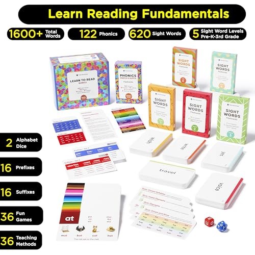 Ultimate Learn to Read Bundle (620 Sight Words, 122 6 Pack Ultimate Set + Dice