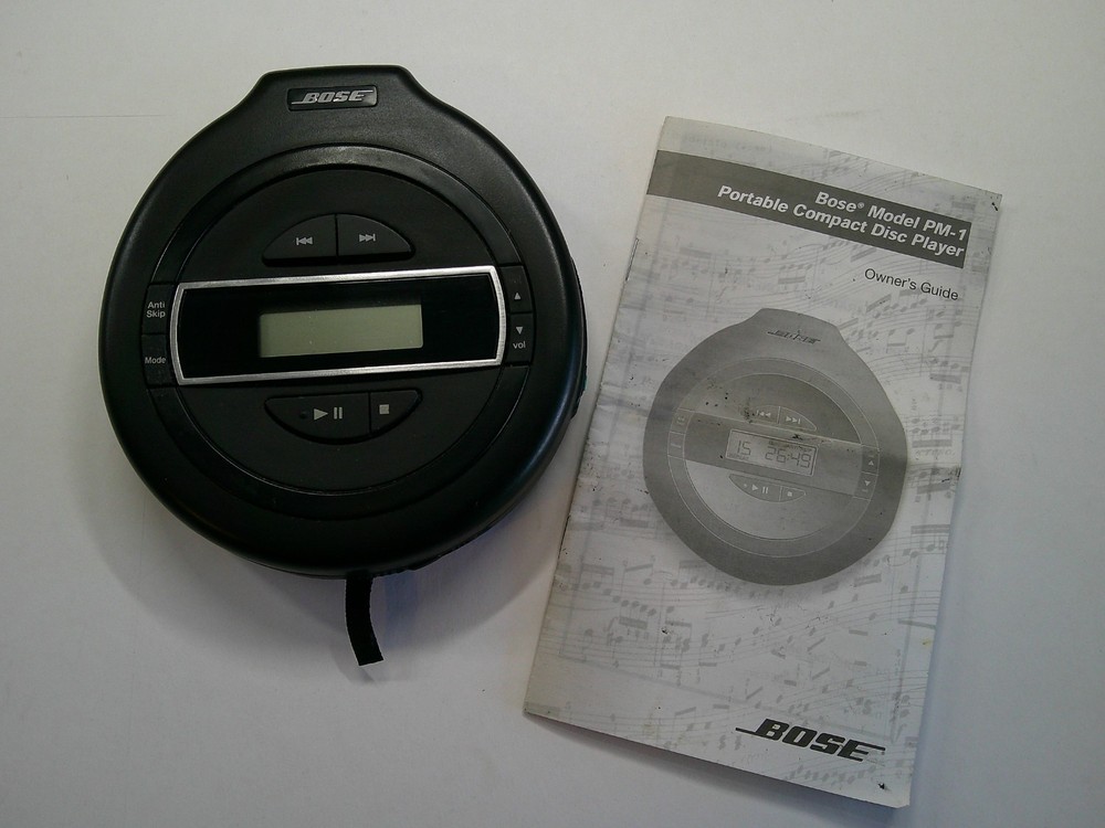 Bose Portable Compact Disc CD Player Model PM-1 Black Tested Working
