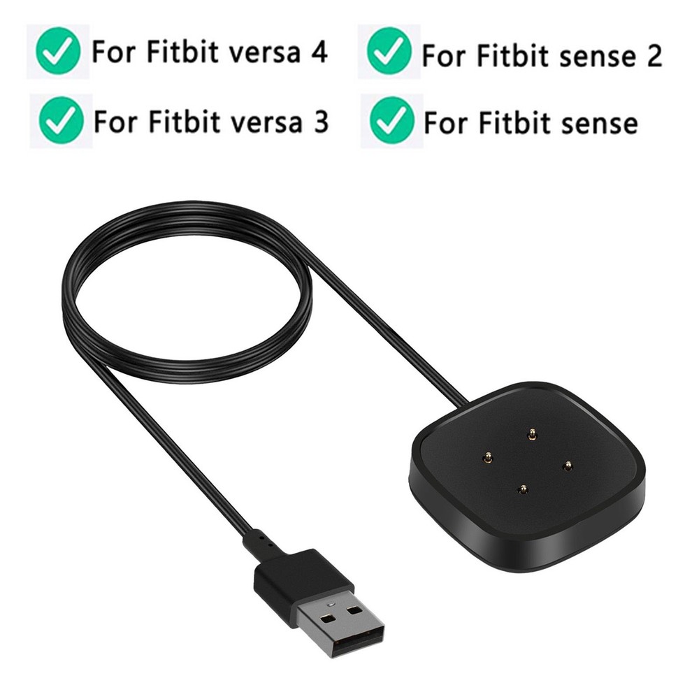 For Fitbit Versa 4 3 Sense 2 Watch Wireless USB Charging Dock Fast Cable Charger