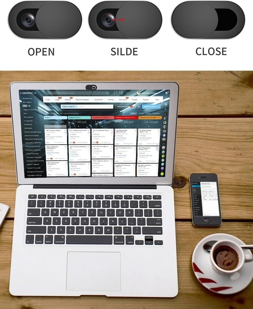 Ultra Slim 8 Pack Camera Privacy Shields for Windows Mac Android