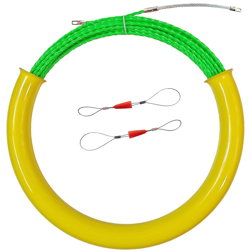 20m/65FT Fish Tape with Collection Tube Electrical Wire Threader Wire Puller ...
