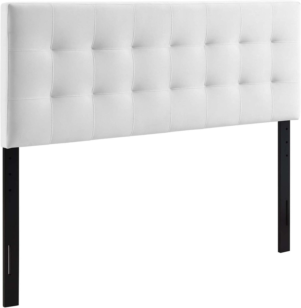 Modway Lily Biscuit Tufted Full Performance Velvet Headboard, White