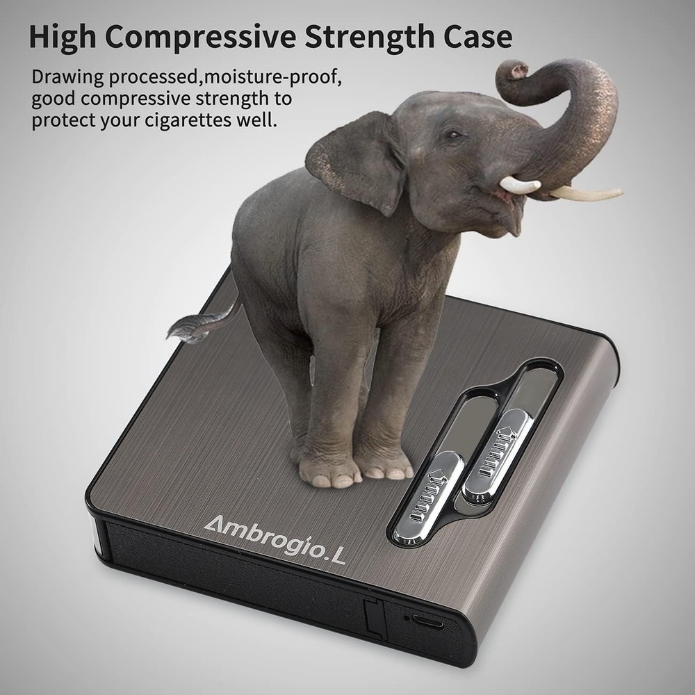 Full Pack 20 Regular Cigarettes Case Box Automatic Ejection Holder with Dual ...