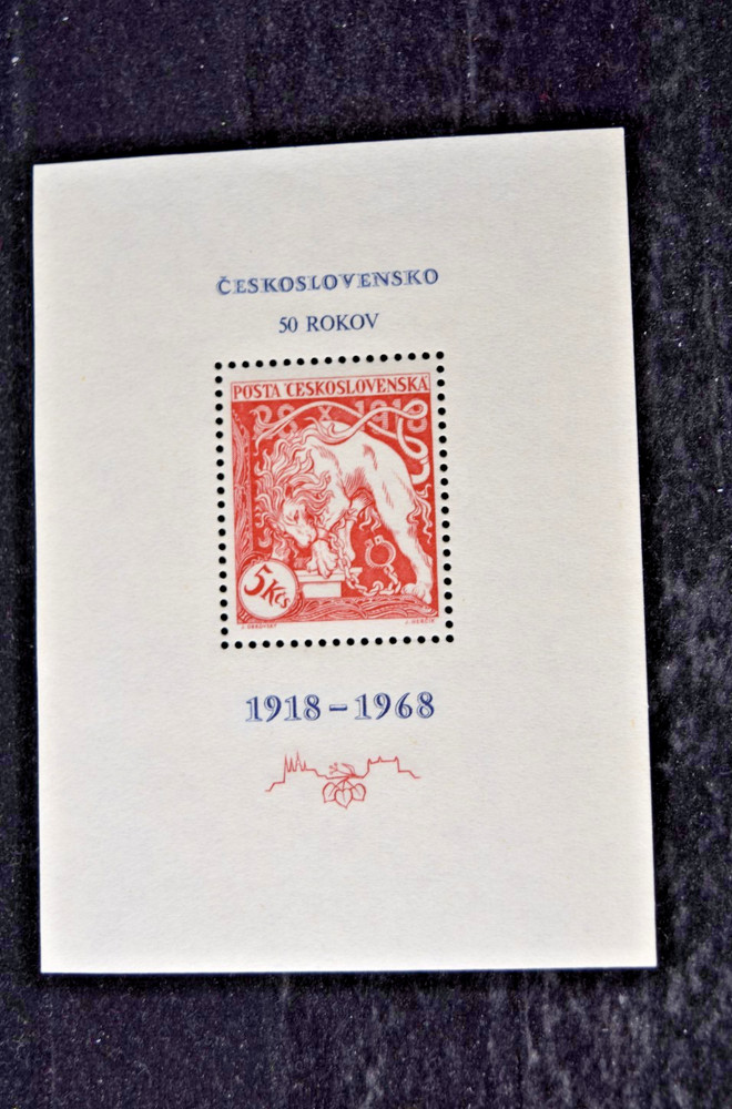 CZECHOSLOVAKIA    1968   50TH ANNIVERSARY   M/S   S 1581    MNH