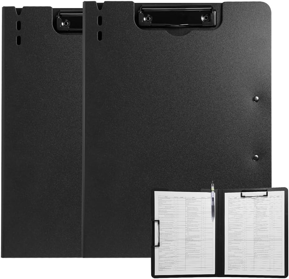 Clipboard Folder, 2 Pcs A4 Foldable Clipboard with Horizontal and Vertical