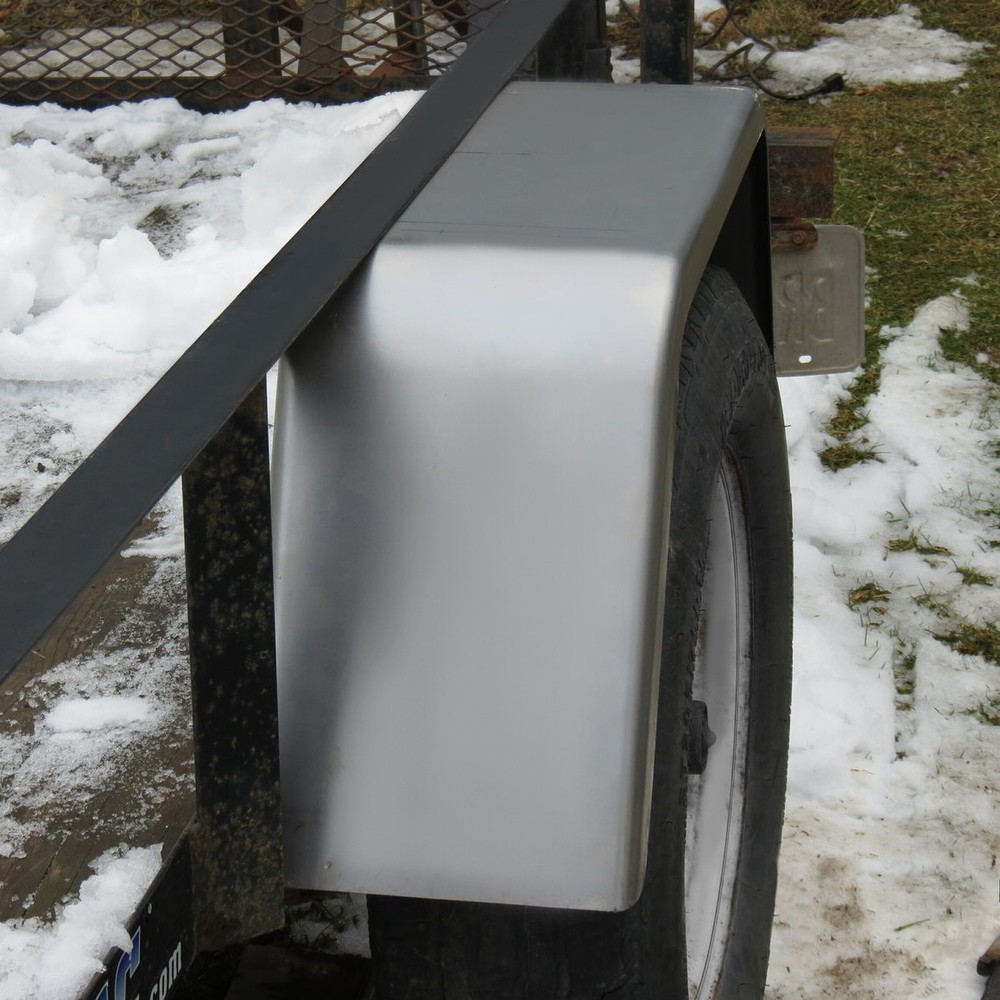 Set of 2 Square Steel Cargo Trailer Fenders Pair 14"-16" wheels 32" x 9" x 13"