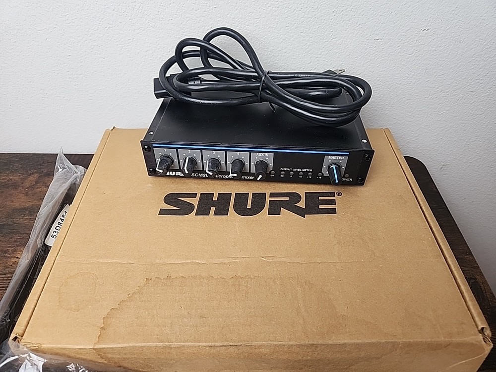 Shure SCM268 4-Channel Microphone Mixer EUC Tested
