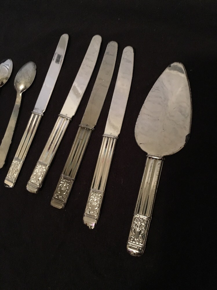 Vintage Plastic Toy Silverware Set