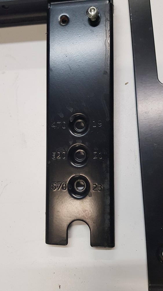 Permobil Corpus 3G seat pan assembly, unitrack, and width adjustment Brackets