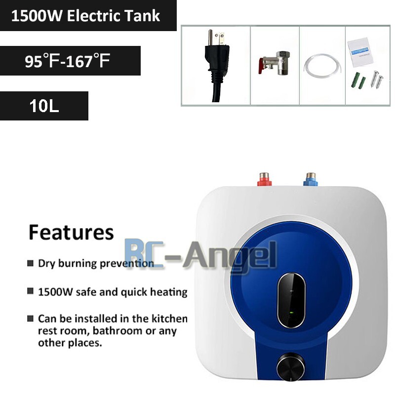 10L Instant Hot Electric Water Heater Shower Compact Mini-Tank Storage RV 110V