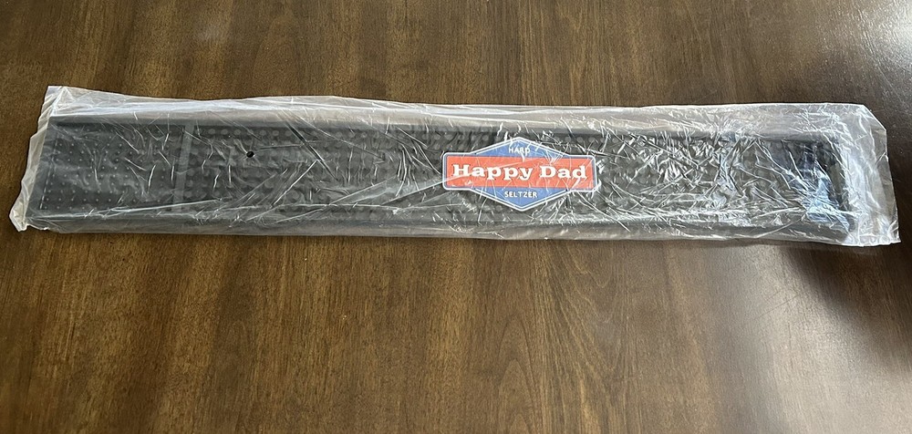 Happy Dad Spill Stop Bar Mat Black Rubber