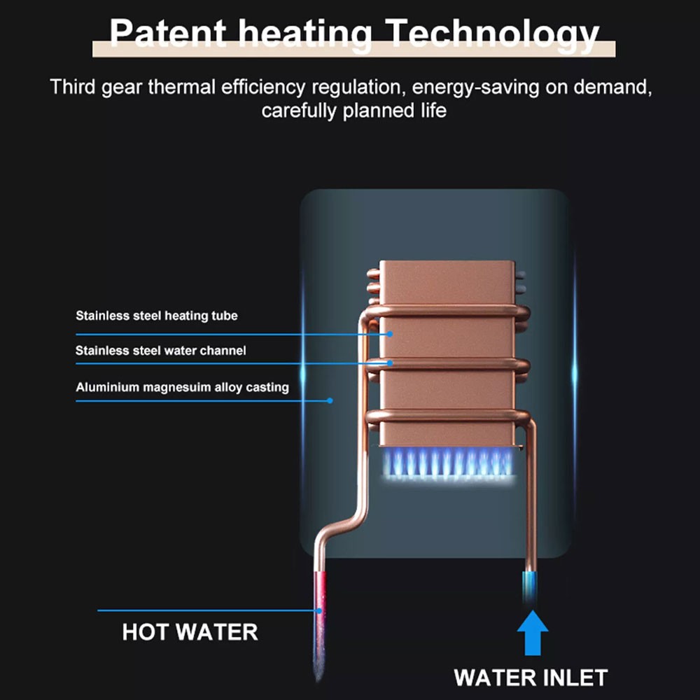 Tankless Water Heater Electric 110V 3500W Under Sink Instant Hot Water Heater