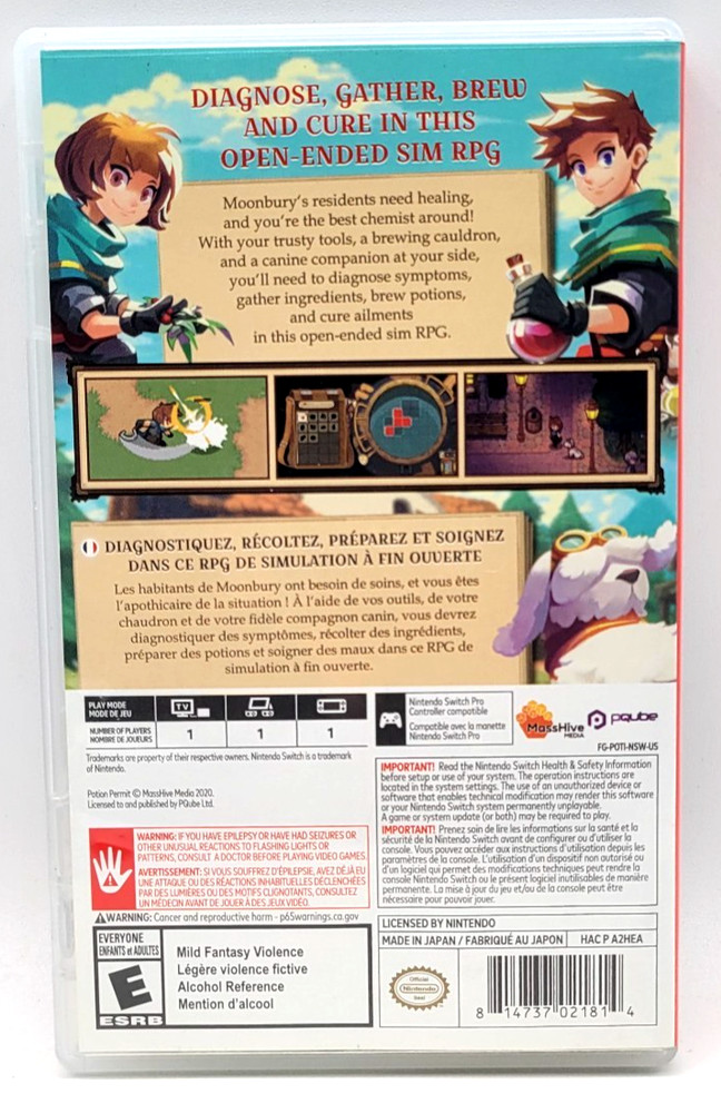 POTION PERMIT Nintendo Switch GAME CASE ONLY *NO GAME*