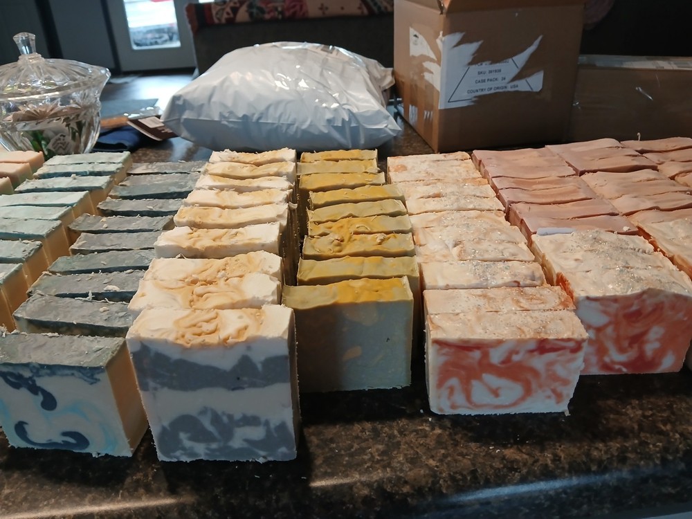 1lb Assorted Soap Sampler, men & women organic.