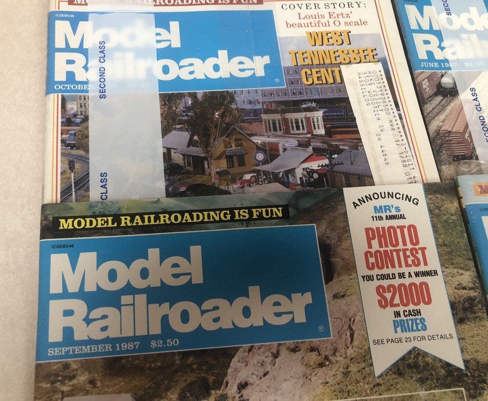12 Model Railroader Train Magazines 1987 Complete Year