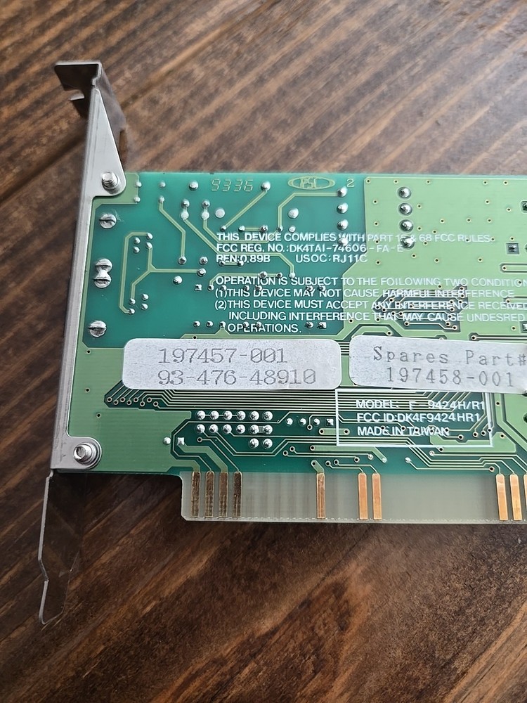 Vintage Best Data Fax 14400 Modem, Internal Version