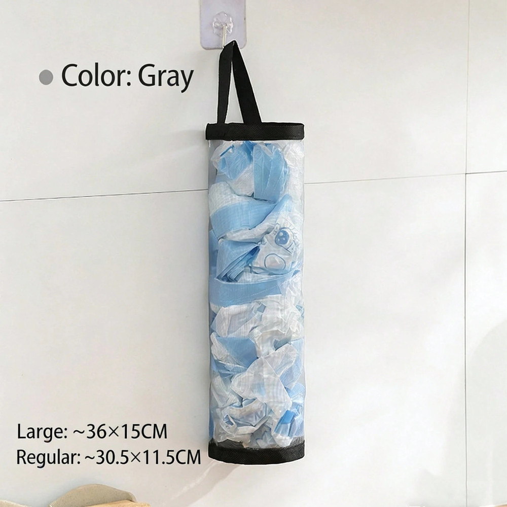 1pc Wall-Mounted Plastic Bag Dispenser Rack Organizer Kitchen Accessories