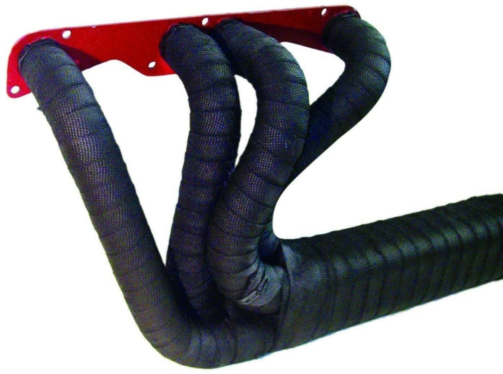 2" x 50' Graphite Black Auto Exhaust Wrap High Temperature Header Wrap 2000°F