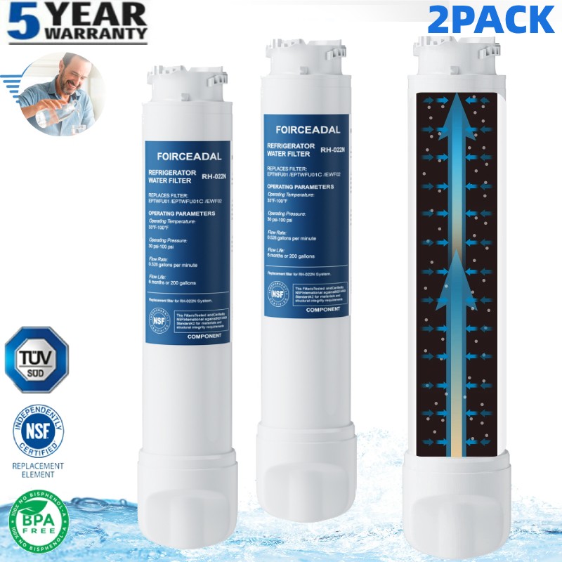 2 PACK for Frigidaire EPTWFU01 Pure Source Ultra II Refrigerator Water Filter US