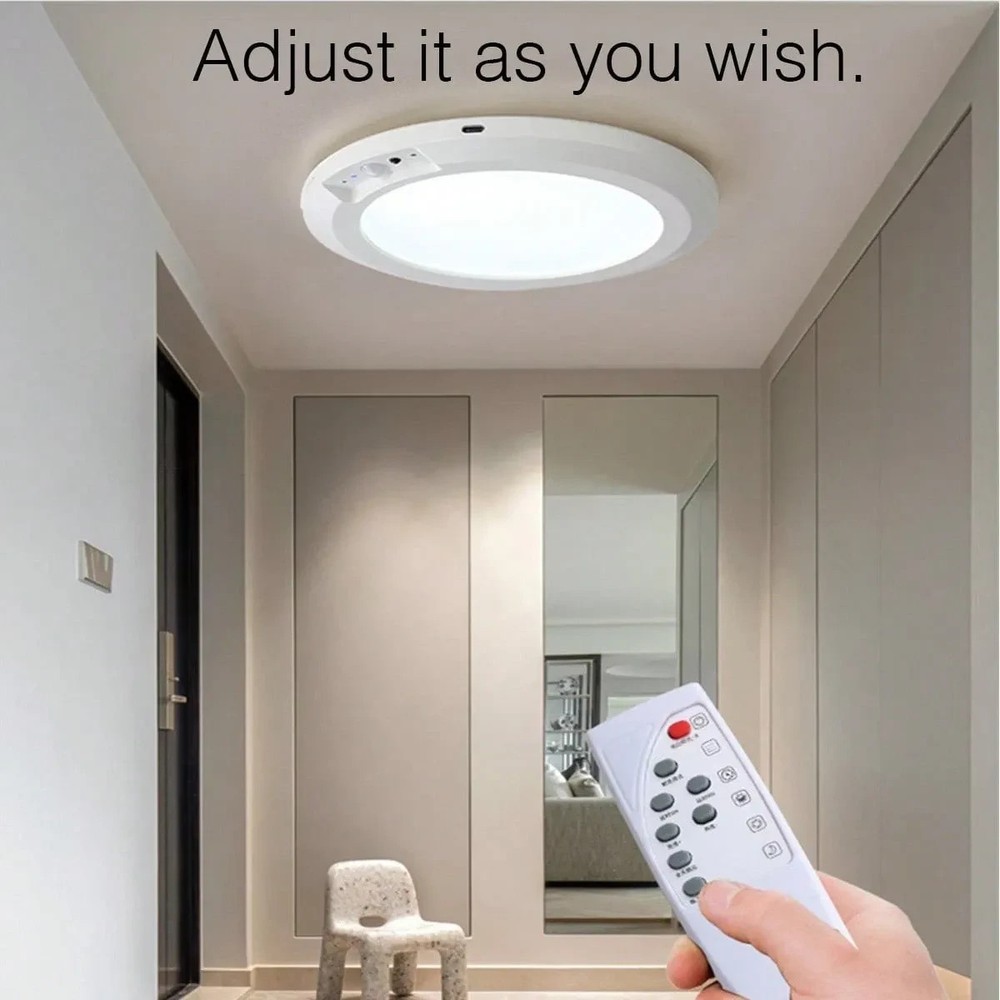 Rechargeable Motion Sensor Ceiling Light with Remote,Battery Powered Wireless