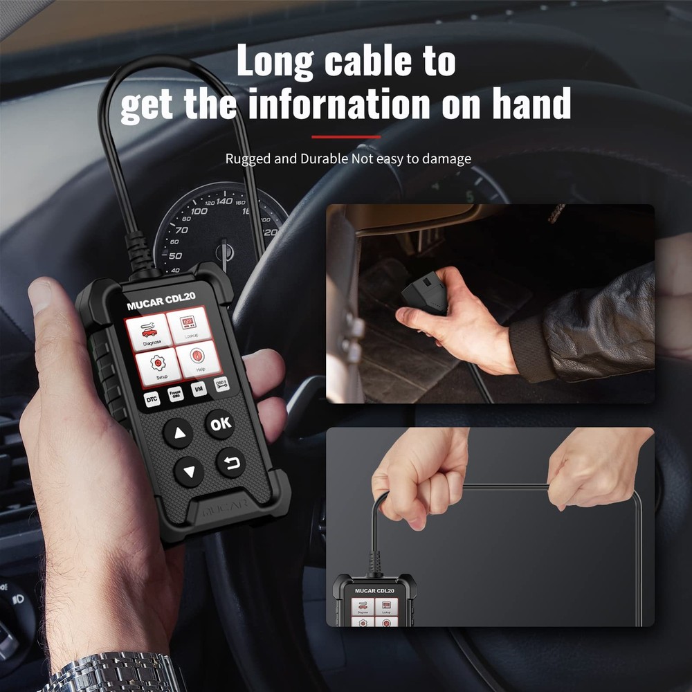 MUCAR CDL20 OBD2 Diagnostic Code Reader Tool 10 COMPLETE OBD2 FUNCTION MODES