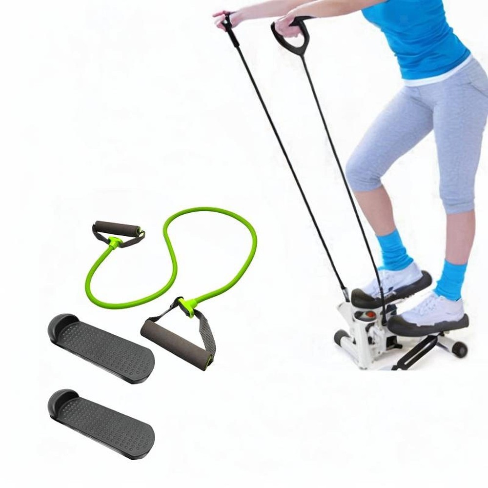 2x Stair Stepper Pedals Elliptical Machine Foot Pedals with Pull Ropes