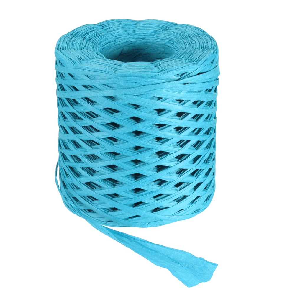 219 Yard Raffia Paper Craft Ribbon, Raffia Twine String, Bright Blue