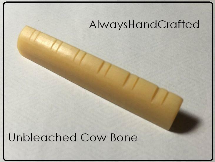 AlwaysHandCrafted Slotted UNBLEACHED BONE NUT handmade for 12 String Guitar