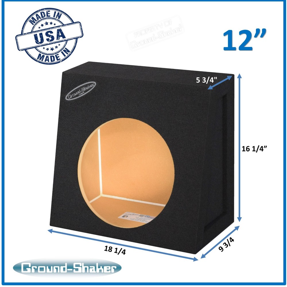 12" Single Sealed Sub Box Subwoofer Enclosure For Regular Cab Trucks
