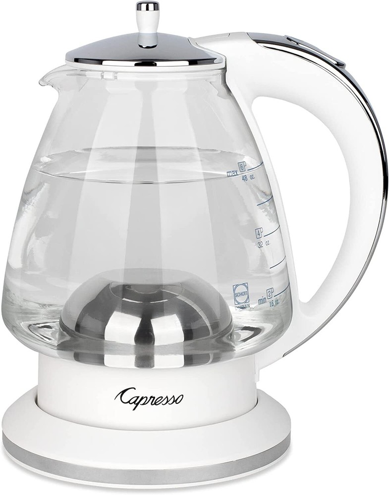 Capresso H2O Glass 48-oz Electric Kettle - White
