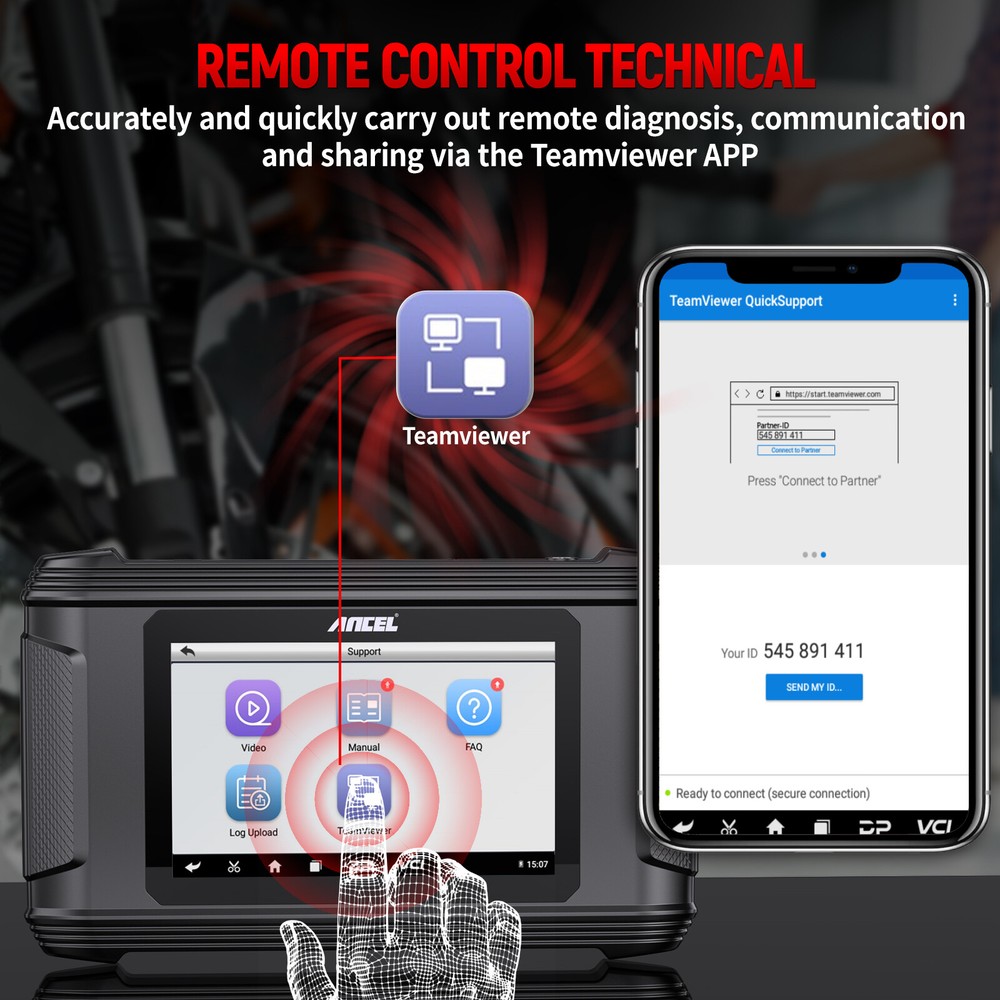 ANCEL MT500 Motorcycle All System Diagnostic Scan Tool OBD2 Scannner ECU Reset