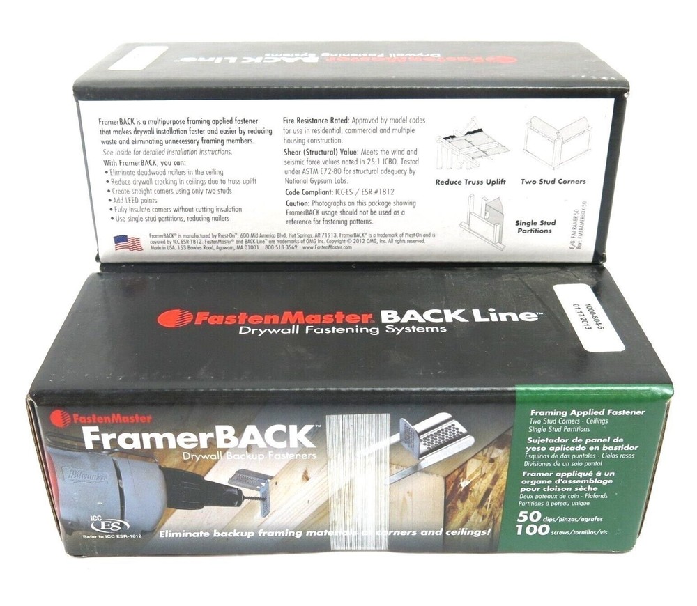 FastenMaster FramerBACK FMFRAMER-50 Drywall Backup Fastening System