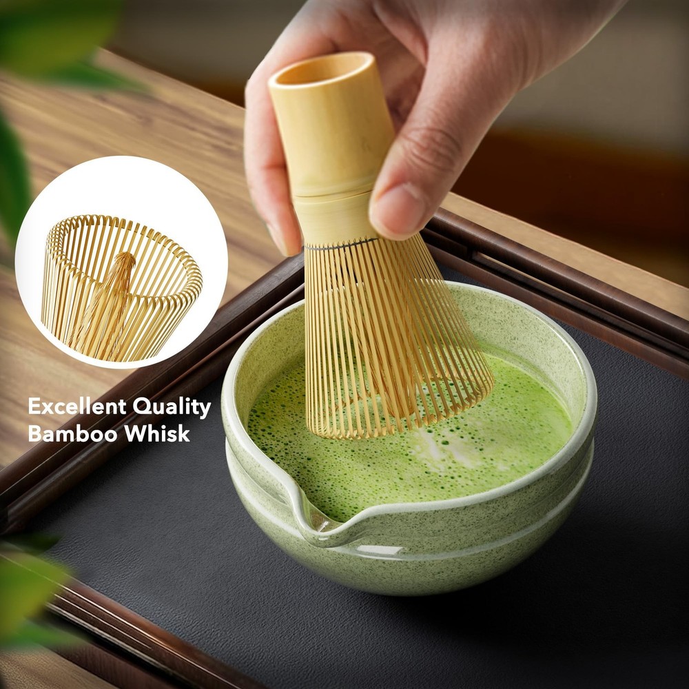 Matcha Whisk Set, Perfect Matcha Kit for Matcha Lovers Includes Ceramic Bowl,...