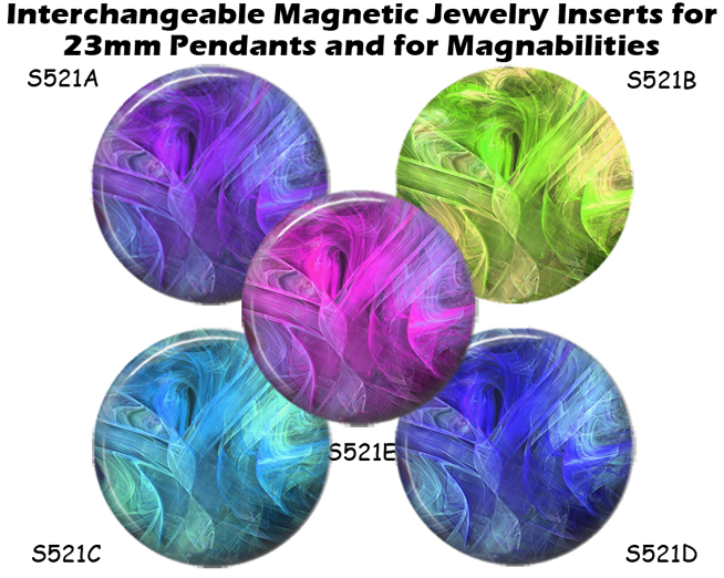 Magnetic Jewelry Inserts Abstract Swirl Interchangeable Magnet Insert